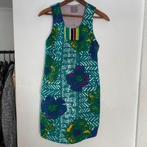 Vanessa Virginia Hibiscus Floral Shift Dress Sz 2